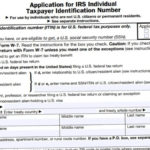 Individual Taxpayer Identification Number Federal Income