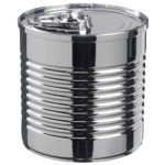 Solia PS34525 7 4 Oz Silver Plastic Tin Can With Lid