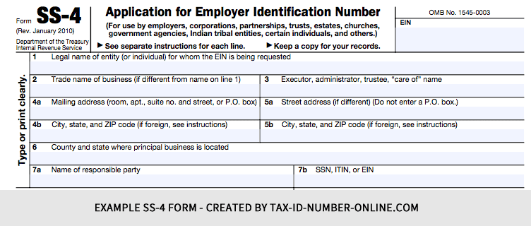 Tax ID Number Application IRS 2015 2016 Online Federal 