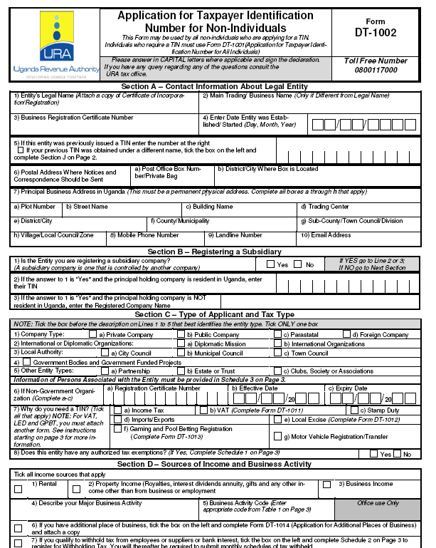 Tin Number Application Form Pdf Contractorprofitzone
