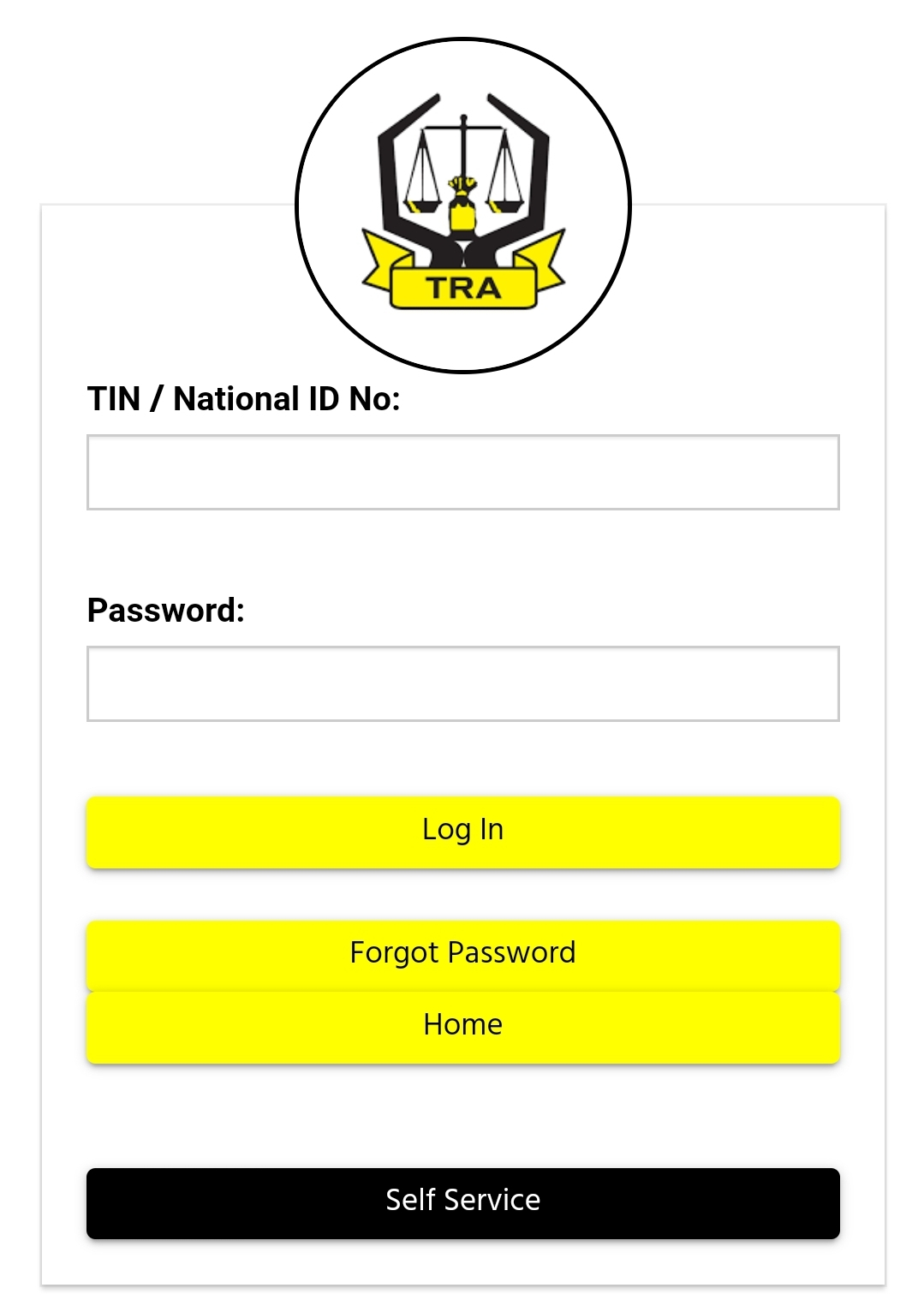 TRA Online TIN Service OTS Online TIN Registration